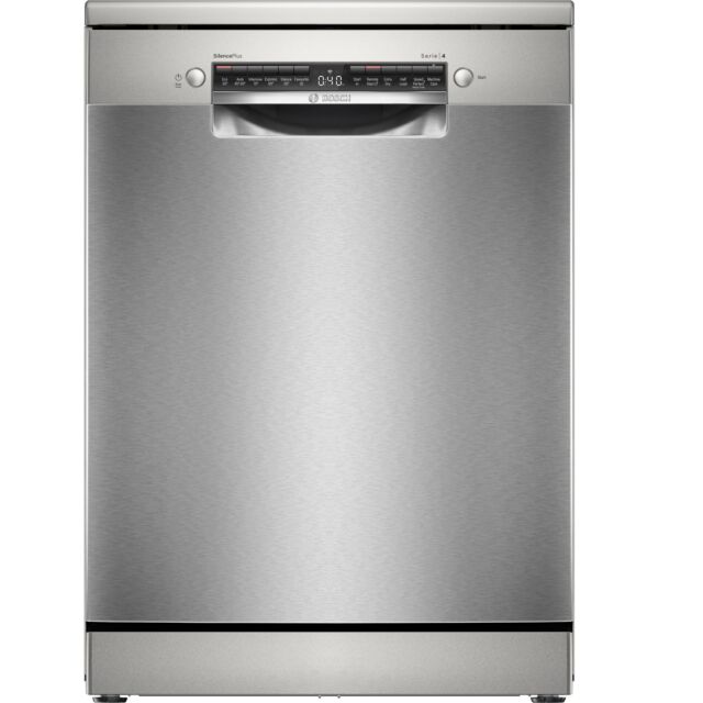 Bosch SMS4EMI06G Series 4, Free-standing dishwasher, 60 cm, Silver inox