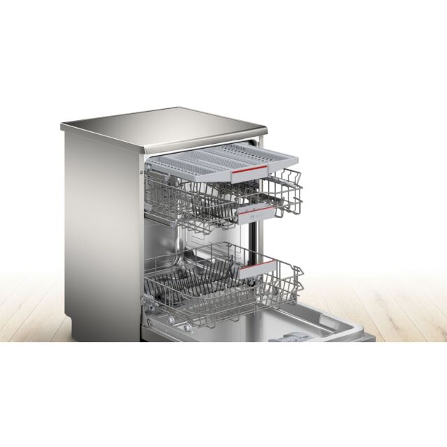 Bosch SMS4EMI06G Series 4, Free-standing dishwasher, 60 cm, Silver inox