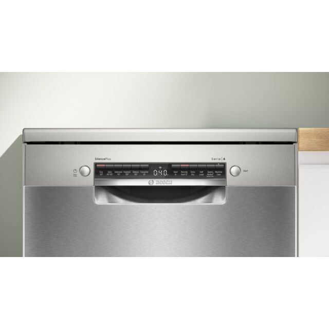 Bosch SMS4EMI06G Series 4, Free-standing dishwasher, 60 cm, Silver inox