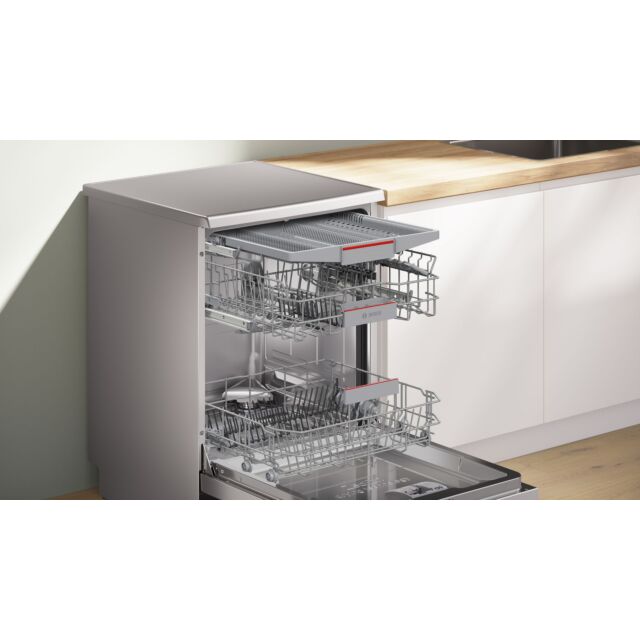 Bosch SMS6ZCI10G Series 6, Free-standing dishwasher, 60 cm, Silver inox