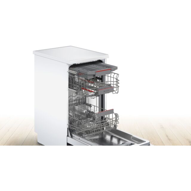 Bosch SPS4HMW49G Series 4, Free-standing dishwasher, 45 cm, White