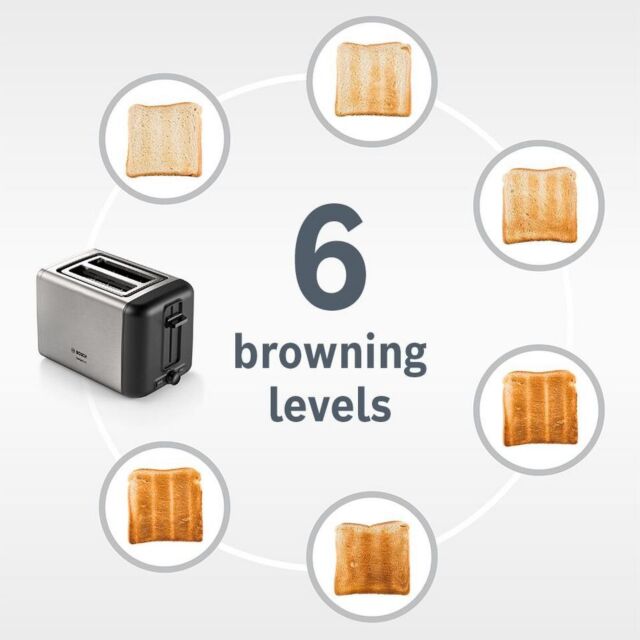 Bosch TAT4P447GB 4 Slot Toaster - Cream