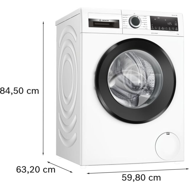 Bosch WGG24400GB Series 6 freestanding Washing machine, front loader, 9 kg, 1400 rpm - White