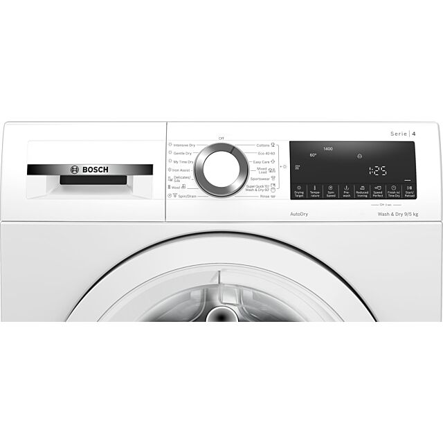 Bosch WNA144V9GB Series 4, Washer dryer, 9/5 kg, 1400 rpm - White