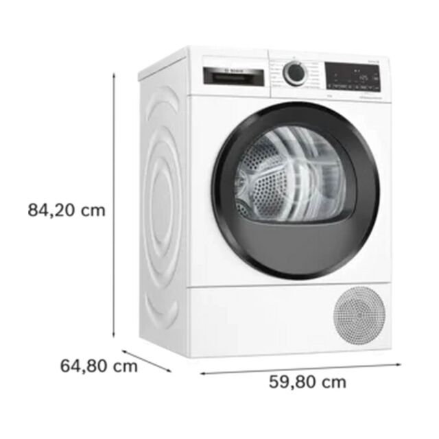 Bosch WQG24502GB 9Kg Heat Pump Tumble Dryer - White