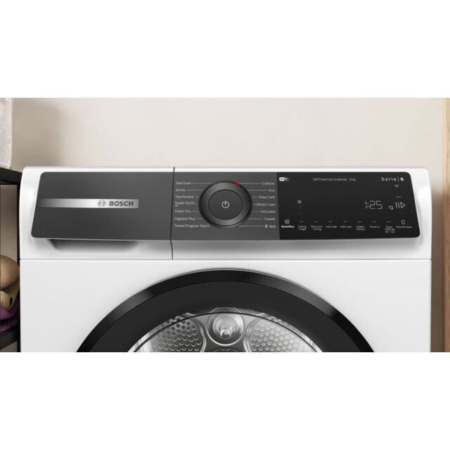Bosch WQH246D9GB Series 6, Heat pump tumble dryer, 9 kg White
