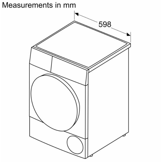 Bosch WQH246D9GB Series 6, Heat pump tumble dryer, 9 kg White