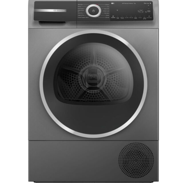 Bosch WQH246DRGB Series 6, Heat pump tumble dryer, 9 kg, Cast iron grey