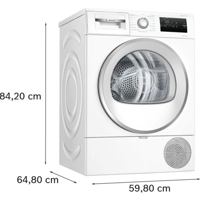 Bosch WTH85226GB , Series 4 Wth85226g 8Kg Heat Pump Tumble Dryer - White