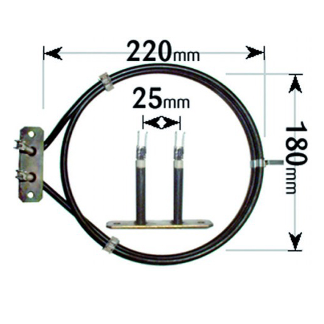 Candy, Homark, Hygena, Proline Cooker Fan Oven Element 2 Turn ELE2040