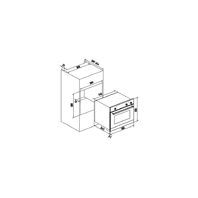 Cata SWING60SS Single Oven Side Opening Door