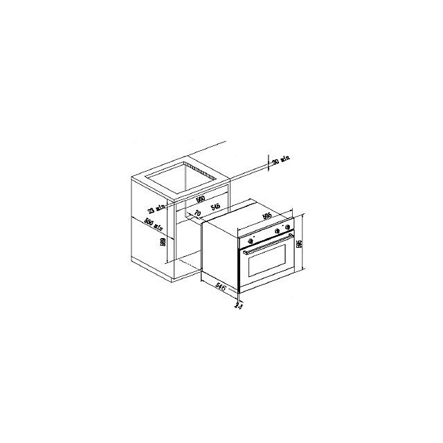 Cata SWING60SS Single Oven Side Opening Door