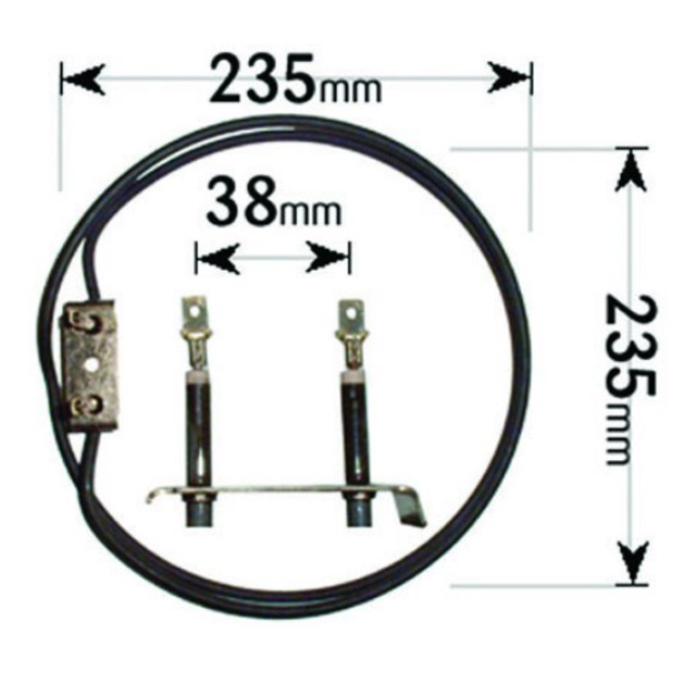 Hotpoint Fan Oven Element ELE006 Creda, Cannon, 2 Turn