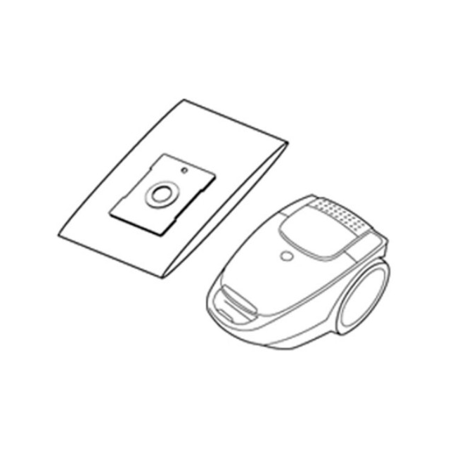 Alaska, Daewoo, Dirt Devil, LG, Philips, Vax Paper Dust Bags SDB285