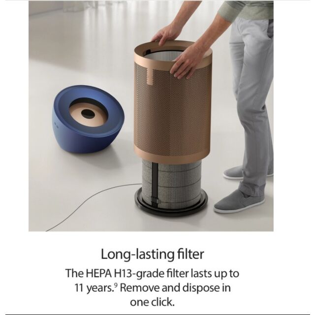Dyson BP04 (545814-01) Purifier Big+Quiet Formaldehyde Fan - Prussian Blue / Gold