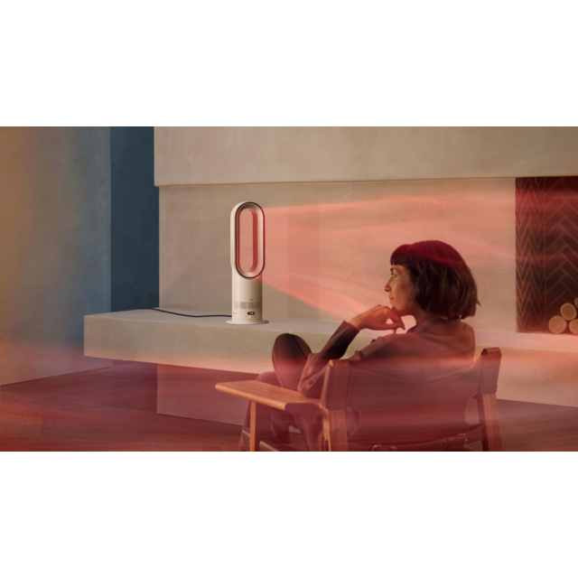 Dyson HF1 330Hf1 Hot+Cool Remote Link Pre-Heat Heater And Cooling Fan - White/Nickel