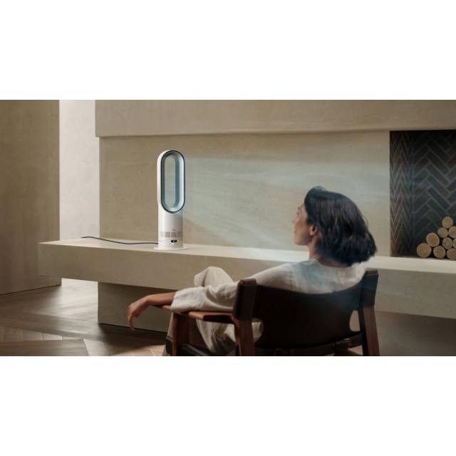 Dyson HF1 330Hf1 Hot+Cool Remote Link Pre-Heat Heater And Cooling Fan - White/Nickel