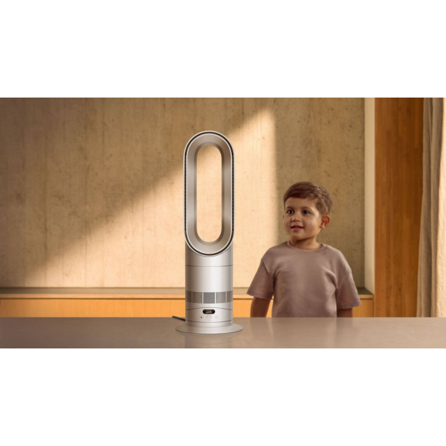 Dyson HF1 330Hf1 Hot+Cool Remote Link Pre-Heat Heater And Cooling Fan - White/Nickel