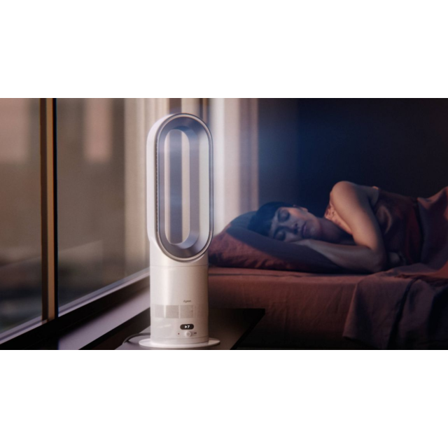 Dyson HF1 330Hf1 Hot+Cool Remote Link Pre-Heat Heater And Cooling Fan - White/Nickel