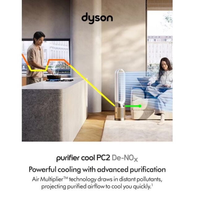 Dyson TP12 (544535-01) Purifier Fan - White/Gold