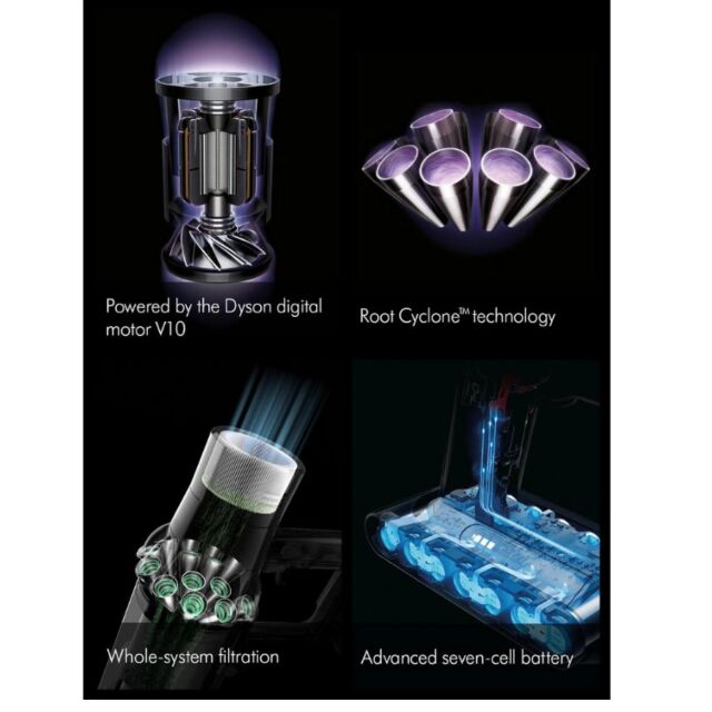 Dyson V10CYCSUB Cordless Cyclone Vacuum - Nickel/Copper