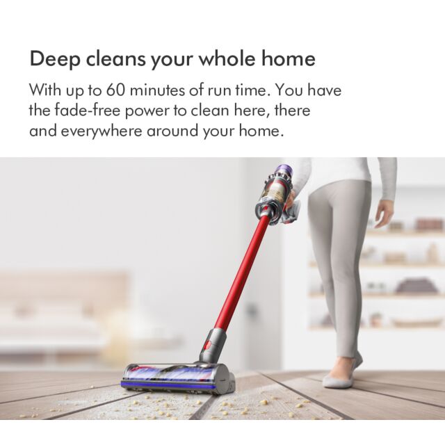 Dyson V11EXTRA (476597-01) V11extra Stick Vacuum Cleaner - 60 Minutes Run Time - Nickel/Red