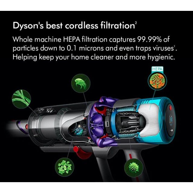 Dyson V15-2024 Cordless Vacuum - 60 Minutes Run Time - Yellow/Nickel