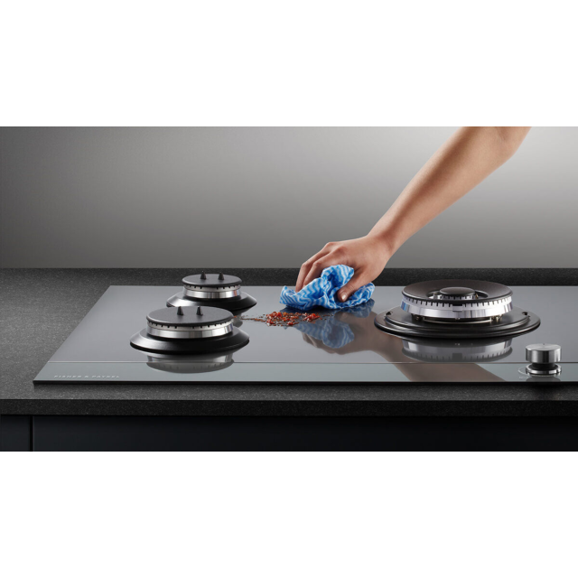 Fisher + Paykel CG604DLPGB4 60cm 4 Burner Gas Hob in Black Glass