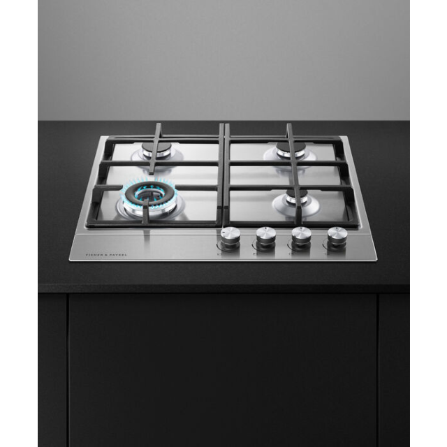 Fisher + Paykel CG604DLPX1 60cm 4 Burner Gas Hob - Stainless Steel