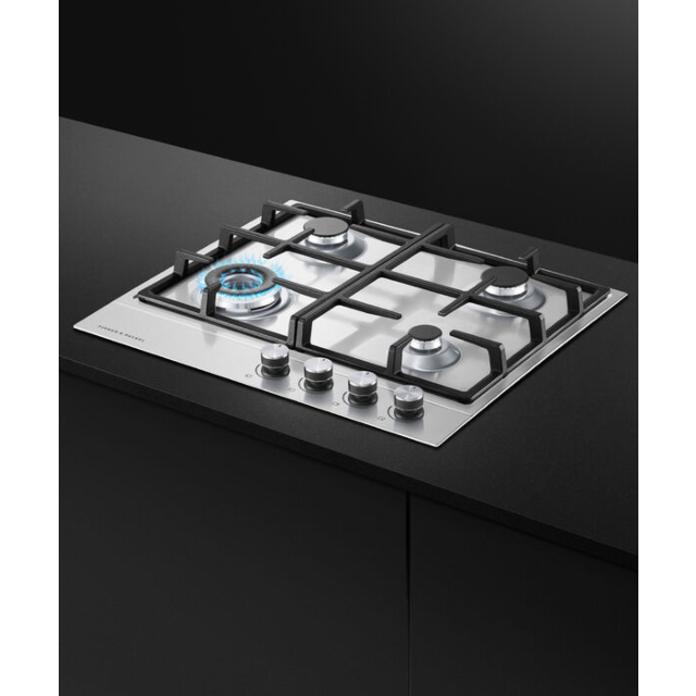 Fisher + Paykel CG604DLPX1 60cm 4 Burner Gas Hob - Stainless Steel