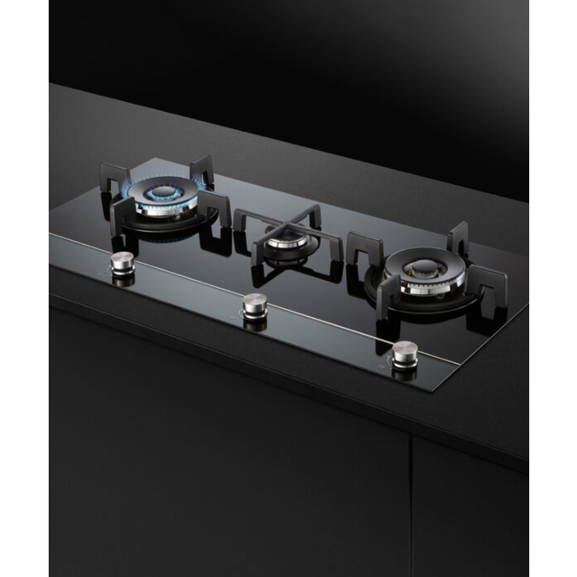 Fisher + Paykel CG903DNGGB4 90cm Gas Hob - Black Glass