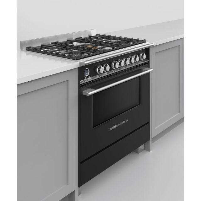 Fisher + Paykel OR90SCG6B1 90cm Dual Fuel Pyrolytic Cooker - Black