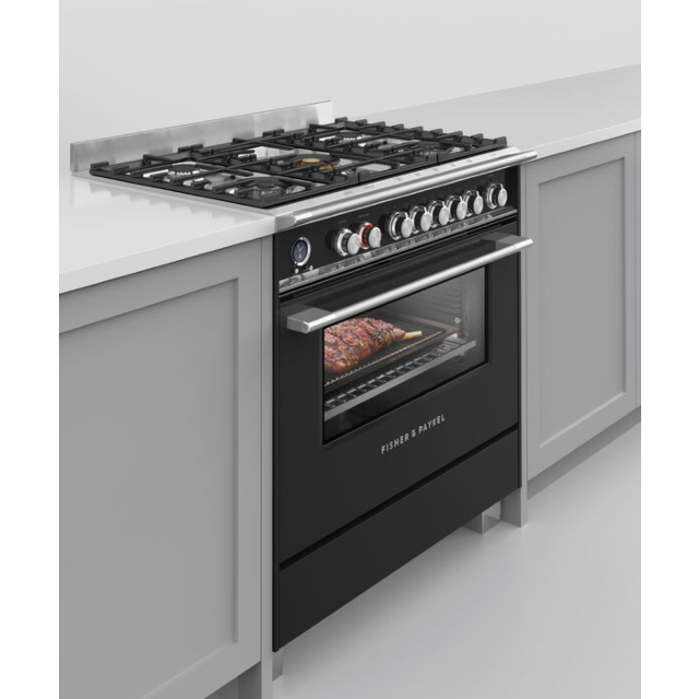 Fisher + Paykel OR90SCG6B1 90cm Dual Fuel Pyrolytic Cooker - Black