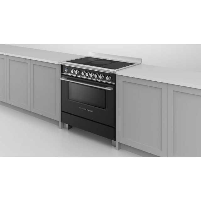 Fisher + Paykel OR90SCI6B1 90cm 5 Zone Induction Pyrolytic Cooker - Black