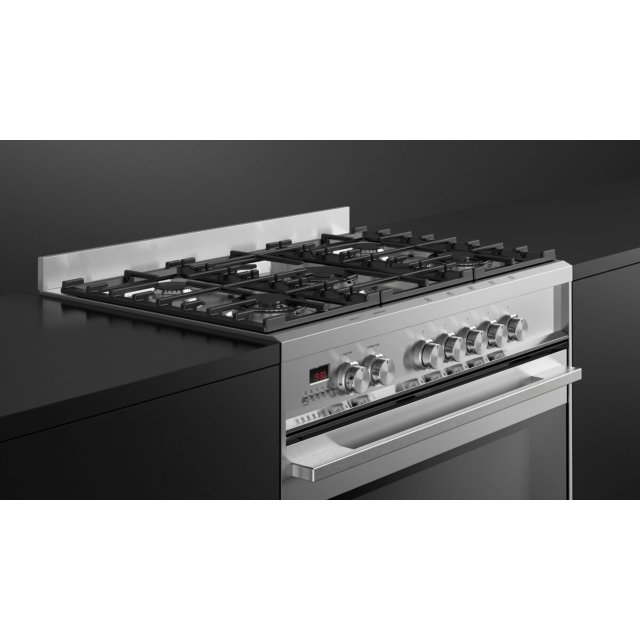 Fisher + Paykel OR90SDG4X1 90cm Dual Fuel 5 Burner Cooker - Stainless Ste