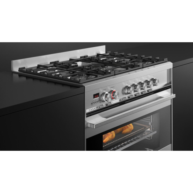 Fisher + Paykel OR90SDG4X1 90cm Dual Fuel 5 Burner Cooker - Stainless Ste