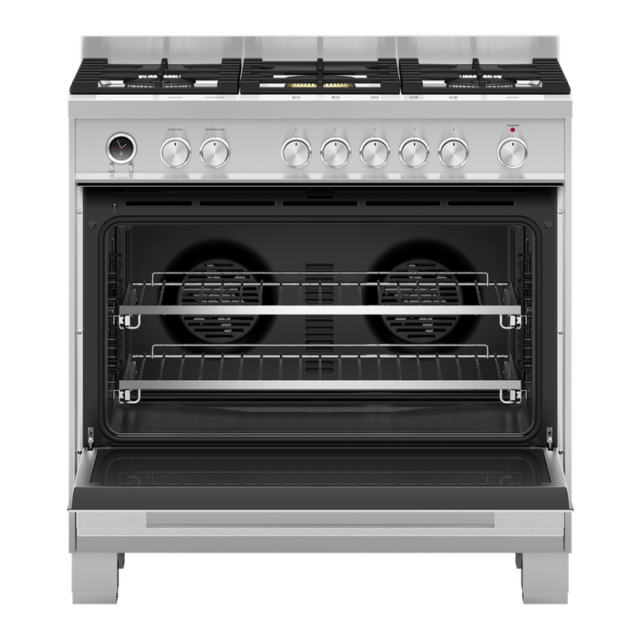 Fisher + Paykel OR90SDG6X1 90cm Dual Fuel Range Cooker with Gas Hob and P