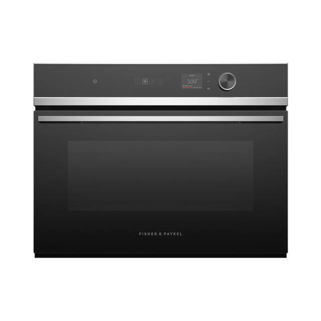 Fisher + Paykel OS60NDLX1 Built In Compact Steam Oven - Black / Stainless 