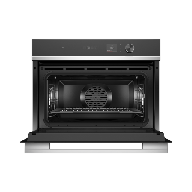 Fisher + Paykel OS60NDLX1 Built In Compact Steam Oven - Black / Stainless 