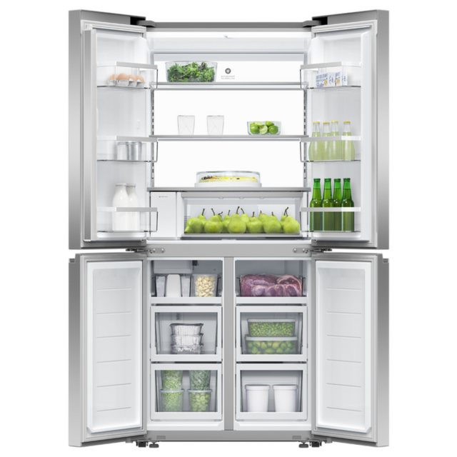 Fisher + Paykel RF500QNUX1 F&P Rf500qnux1 79Cm Quad Door Frost Free Fridge Freezer - Stainless Steel
