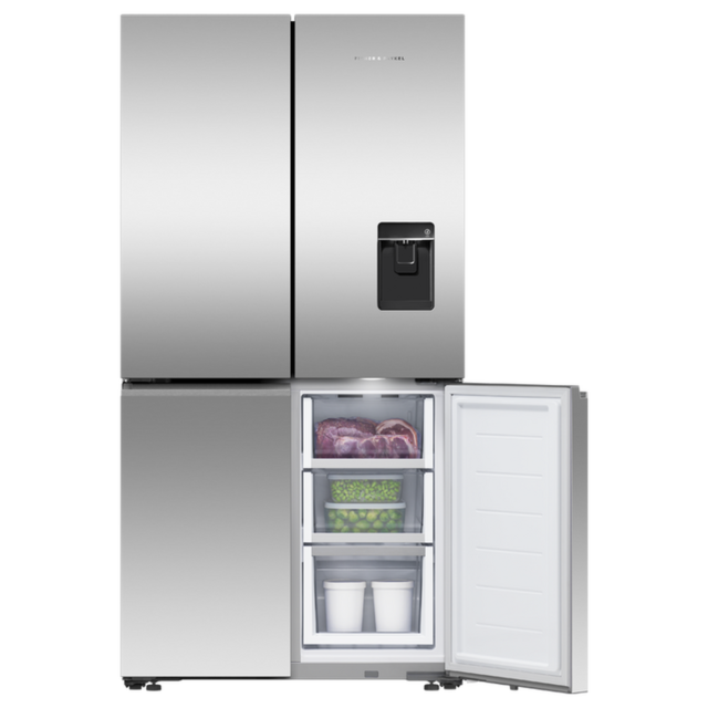 Fisher + Paykel RF605QNUVX1 F&P RF605QNUVX1 90.5cm Quad Door Frost Free Fridge Freezer - Stainless S
