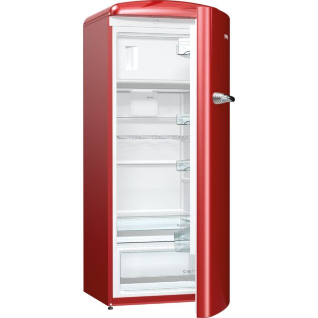 Gorenje ORB153R Retro Fridge With Ice Box Burgundy A+++ Energy Rating