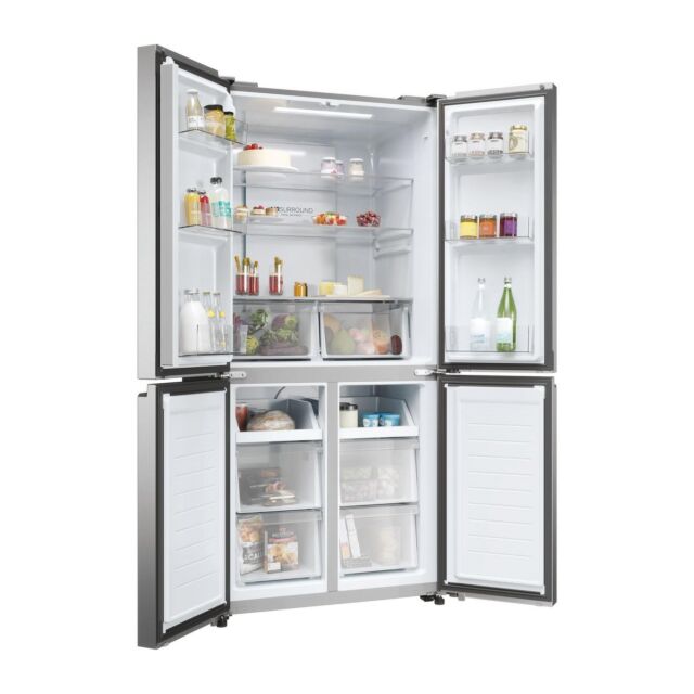 Haier HCR3818ENMM 83.3Cm Total No Frost Fridge Freezer - Pt. Inox