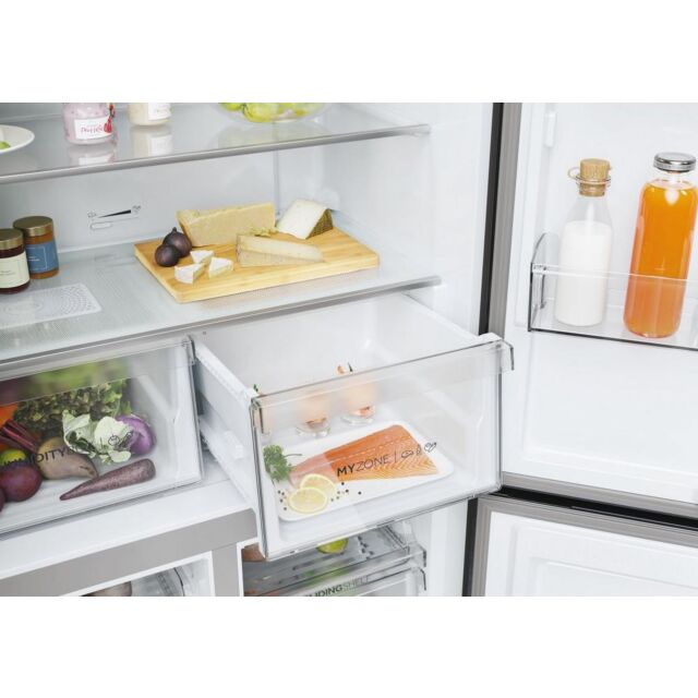Haier HCR5919EHMB 90cm 60/40 Total No Frost American Fridge Freezer - Brushed Black
