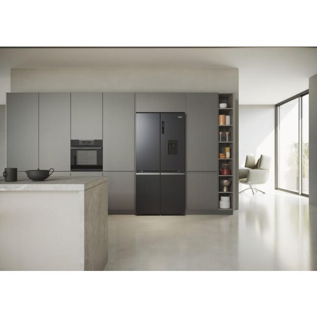 Haier HCR5919EHMB 90cm 60/40 Total No Frost American Fridge Freezer - Brushed Black