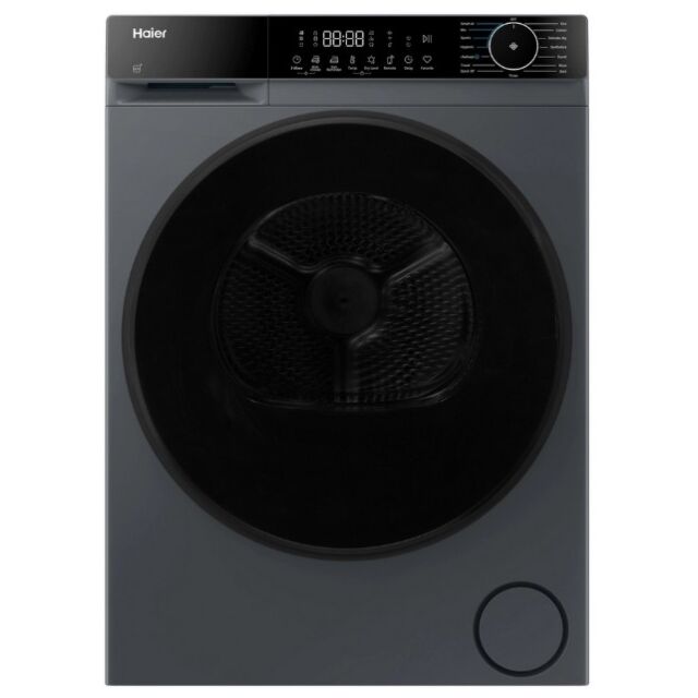 Haier HD90-D357AGU1-U X Series 5 Plus HD90 D357AGU1-UK WiFi-enabled 9 kg Heat Pump Tumble Dryer - Gr