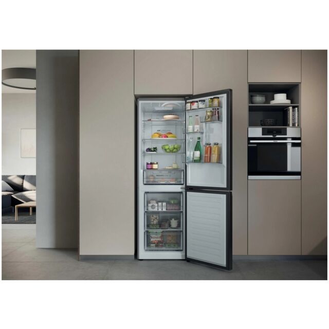 Haier HDPR3618DNPK 2D 60 Serie 3 HDPR3618DNPK 355L Total No Frost Fridge Freezer - Stainless Steel
