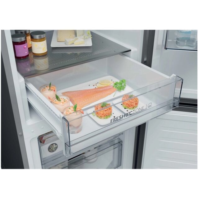 Haier HDPR3618DNPK 2D 60 Serie 3 HDPR3618DNPK 355L Total No Frost Fridge Freezer - Stainless Steel