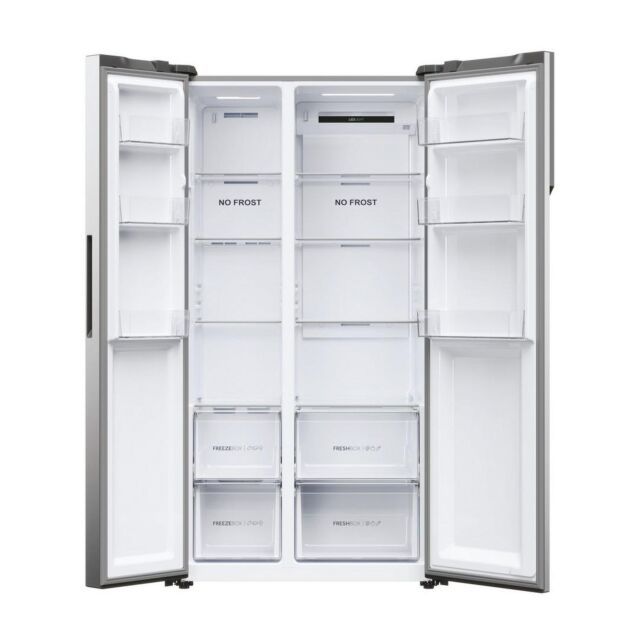 Haier HSR5918DNMP 90.5Cm Total No Frost Fridge Freezer - Pt. Inox