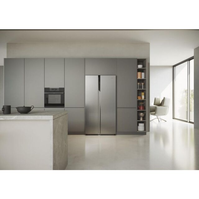 Haier HSR5918DNMP 90.5Cm Total No Frost Fridge Freezer - Pt. Inox
